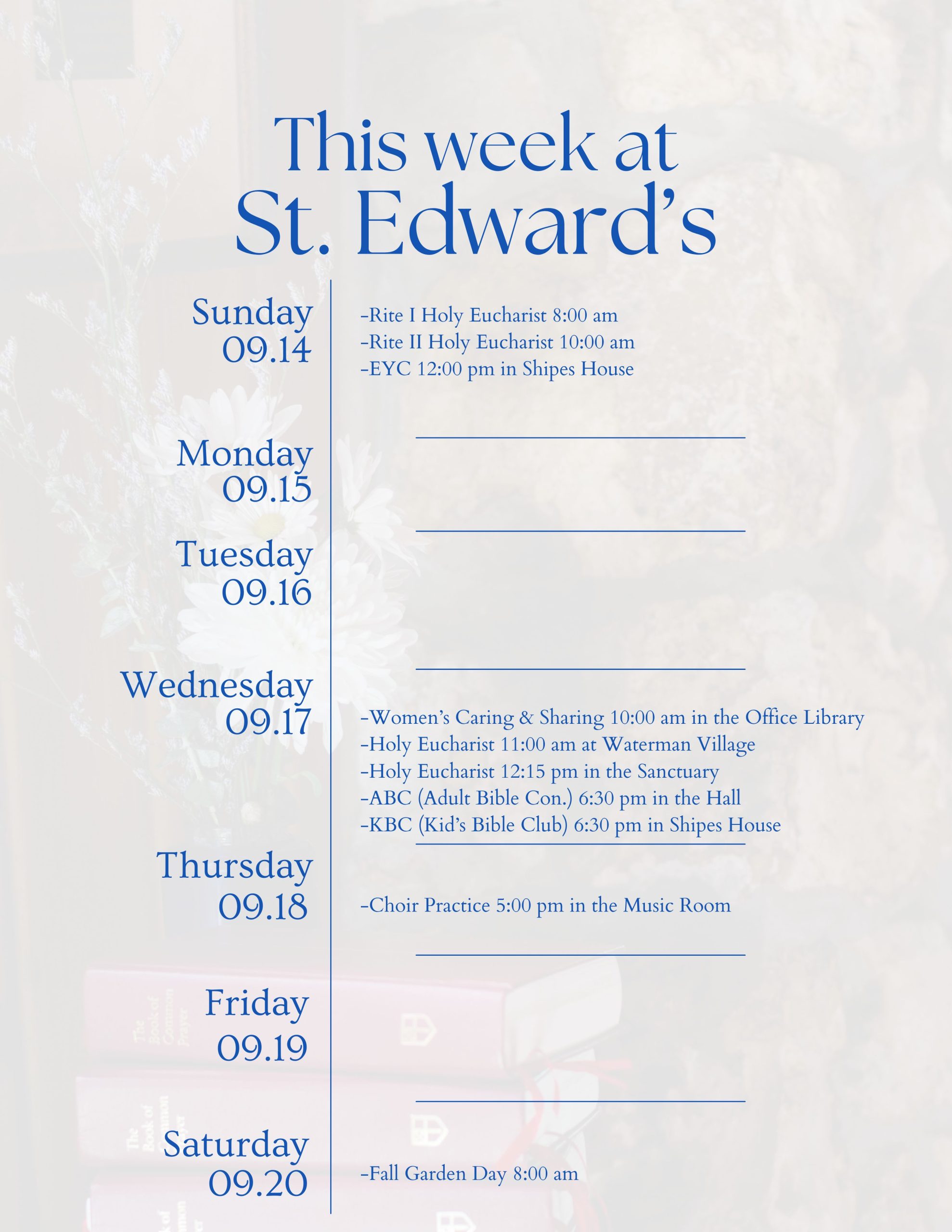 09-14-2025 Weekly Calendar