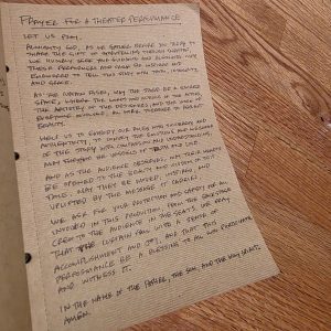 blessing of the stage